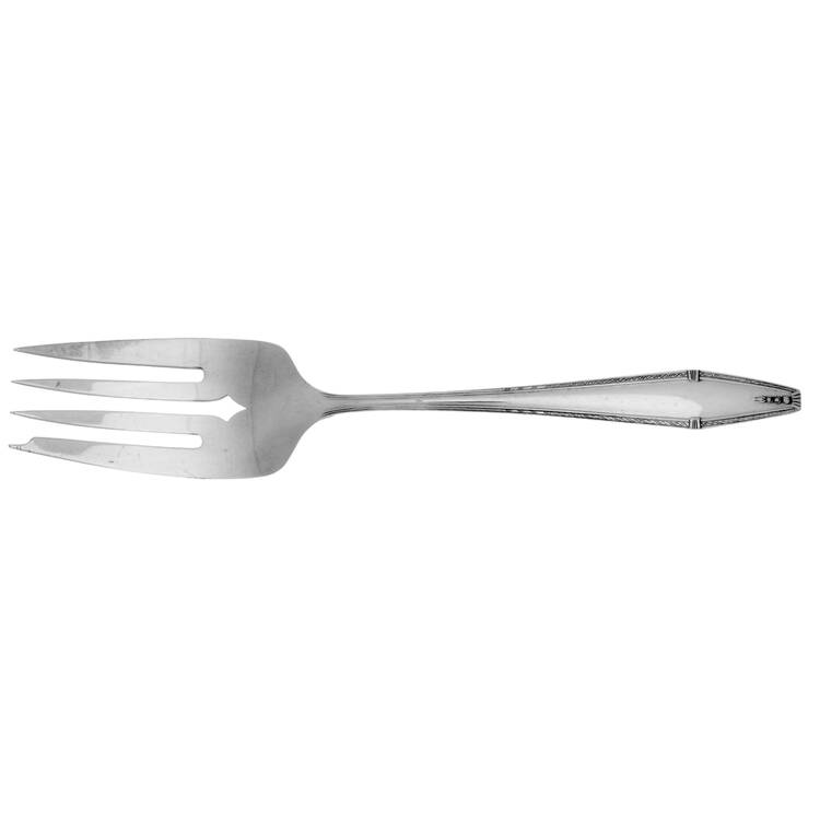 Formality (Sterling, 1942, No Monograms) Medium Solid Cold Meat Serving Fork