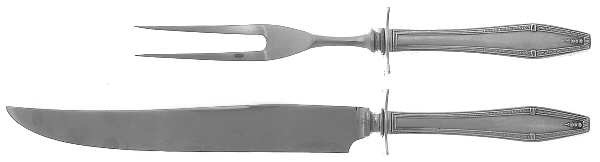 Formality (Sterling, 1942, No Monograms) Small Steak 2-Piece Carving Set w/Stainless Blade