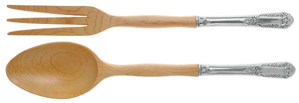 Inaugural (Sterling, 1942) Wooden Bowl 2-Piece Salad Set