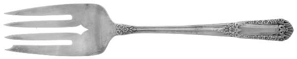 Inaugural (Sterling, 1942) Medium Solid Cold Meat Serving Fork