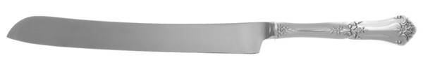 Stately (Sterling, 1948, No Monograms) Wedding Cake Knife with Stainless Blade HC