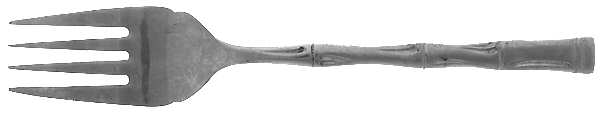 Bamboo (Stainless) Medium Solid Cold Meat Serving Fork