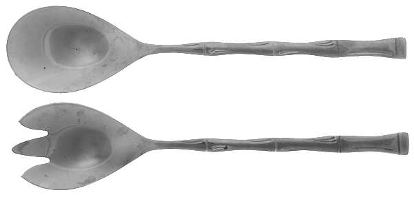 Bamboo (Stainless) (2 Pc) Solid Salad Set
