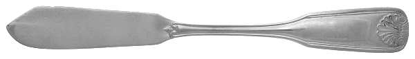 Antique Shell (Stainless) Flat Handle Master Butter Knife