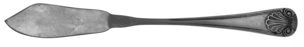Antique Shell (Stainless) Flat Handle Master Butter Knife