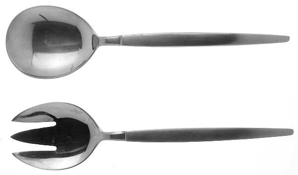 Astro (Stainless) (2 Pc) Solid Salad Set
