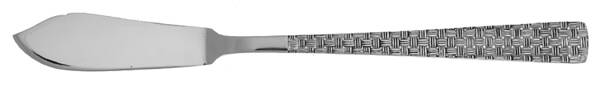 Basket Weave (Stainless) Flat Handle Master Butter Knife