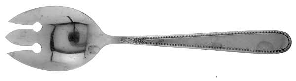 Beaded Elegance (Stainless) Medium Solid Cold Meat Serving Fork