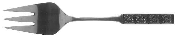 Burguntine-Velvet (Stainless) Medium Solid Cold Meat Serving Fork