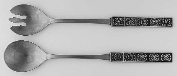 Burguntine-Velvet (Stainless) Solid Oversized Serving Salad Set