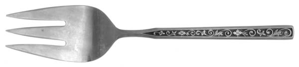 Evening Lace (Stainless) Medium Solid Cold Meat Serving Fork