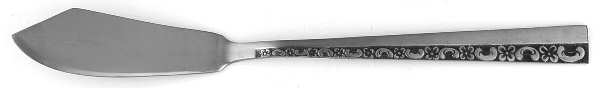Floral Motif-Danish Mode (Stainless) Flat Handle Master Butter Knife