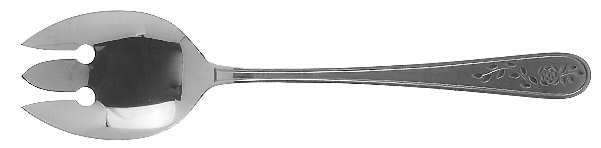 Floral Trellis (Stainless) Medium Solid Cold Meat Serving Fork