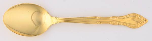 Gold Auberge (Gold Electroplate) Oval Place Soup Spoon