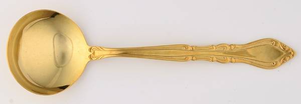 Gold Auberge (Gold Electroplate) Solid Gravy Ladle