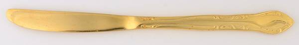 Gold Auberge (Gold Electroplate) Modern Solid Knife