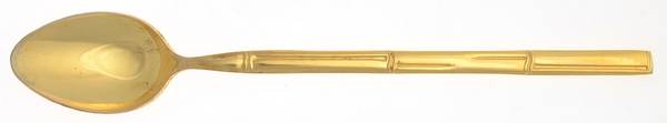 Golden Bambu (Gold Electroplate, Double) Iced Tea Spoon