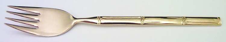 Golden Bambu (Gold Electroplate, Double) Individual Salad Fork