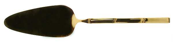Golden Bambu (Gold Electroplate, Double) Solid Pie Server
