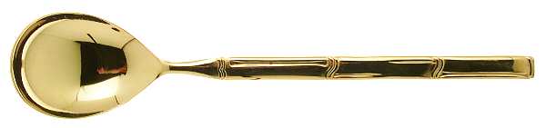 Golden Bambu (Gold Electroplate, Double) Sugar Spoon
