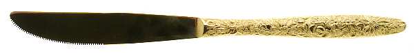 Golden Bouquet (Gold Electroplate) Modern Solid Knife