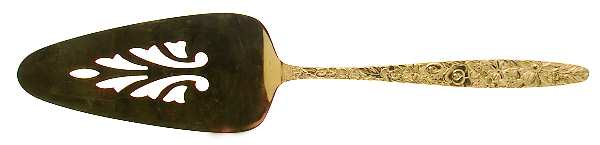 Golden Bouquet (Gold Electroplate) Solid Pierced Pie Server