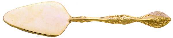Gold Charles IV (Gold Electroplate) Solid Cheese Server