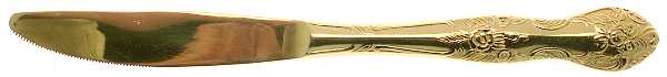 Gold Charles IV (Gold Electroplate) Modern Solid Knife