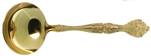 Gold Charles IV (Gold Electroplate) Solid Gravy Ladle