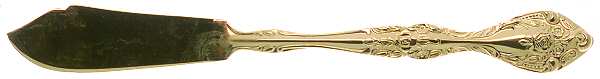 Gold Charles IV (Gold Electroplate) Flat Handle Master Butter Knife