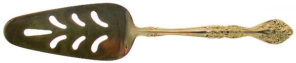 Gold Charles IV (Gold Electroplate) Solid Pierced Pie Server