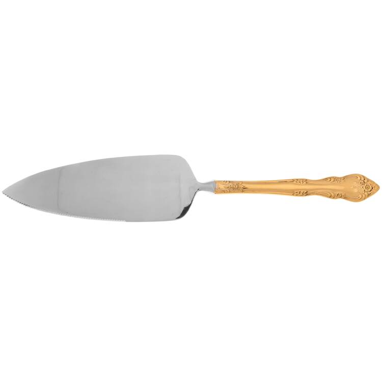 Golden Dream Rose (Gold Electroplate) Pie Server with Serrated Stainless Blade HC