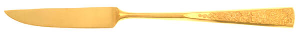Golden Flower Garden (Gold Electroplate) Steak Knife Individual Solid No Serrate HC