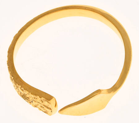 Golden Flower Garden (Gold Electroplate) Napkin Ring Large HC