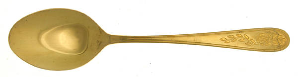 Golden Floral Mist (Gold Electroplate) Place/Oval Soup Spoon