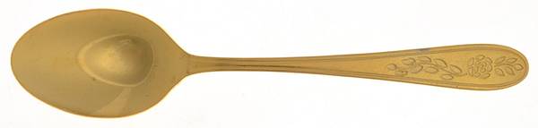 Golden Floral Mist (Gold Electroplate) Teaspoon