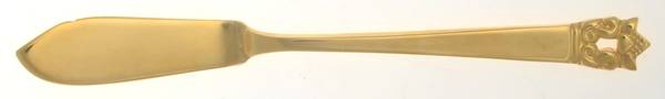 Golden Roget (Gold Electroplate) Flat Handle Master Butter Knife