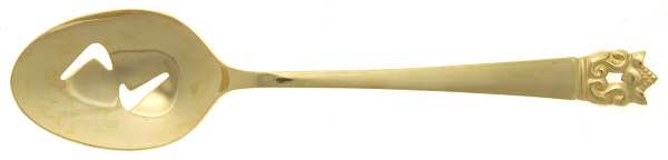 Golden Roget (Gold Electroplate) Pierced Tablespoon (Serving Spoon)