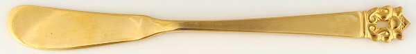 Golden Roget (Gold Electroplate) Flat Handle Butter Spreader