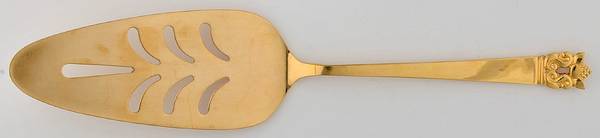 Golden Roget (Gold Electroplate) Solid Pierced Pie Server