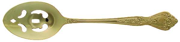Gold Royalty (Gold Electroplate) Pierced Tablespoon (Serving Spoon)