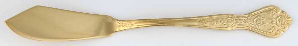Gold Royalty (Gold Electroplate) Flat Handle Master Butter Knife