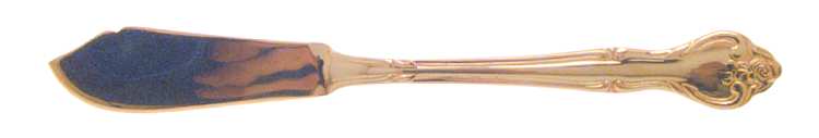 Golden Serena (Gold Electroplate) Flat Handle Master Butter Knife