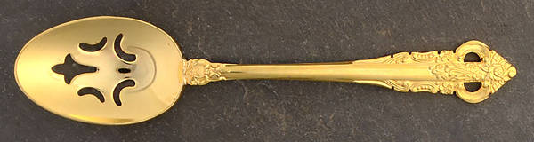 Golden Sir Mark (Gold Electroplate) Pierced Tablespoon (Serving Spoon)