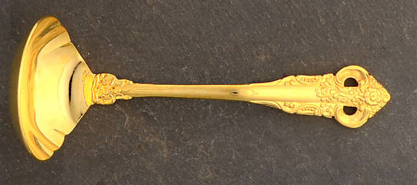 Golden Sir Mark (Gold Electroplate) Solid Gravy Ladle