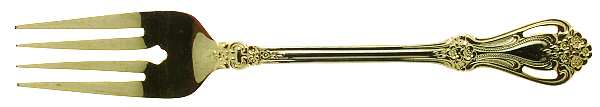 Gold Valentine (Gold Electroplate) Individual Salad Fork