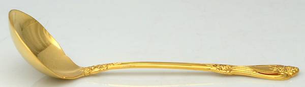 Gold Valentine (Gold Electroplate) Solid Gravy Ladle