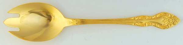 Lisette (Gold Electroplate) Medium Solid Cold Meat Serving Fork