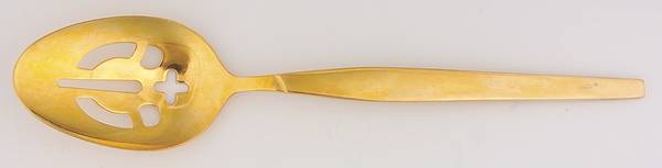 Nobility (Gold Electroplate) Pierced Tablespoon (Serving Spoon)