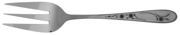 Perfect Rose (Stainless) Medium Solid Cold Meat Serving Fork